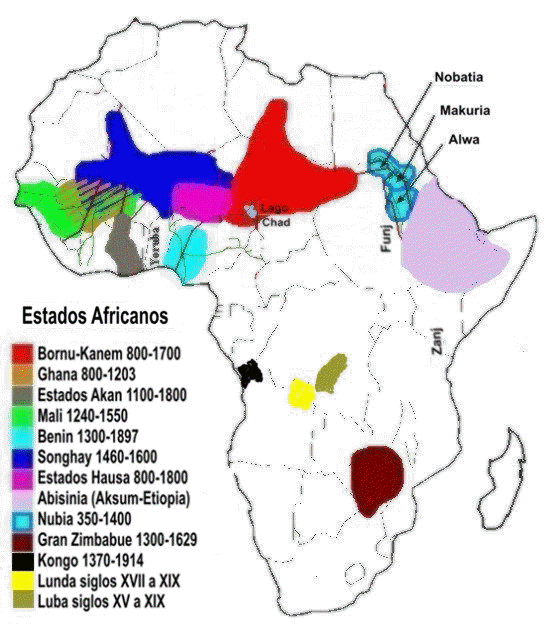 Mapa de Imperios Africanos
