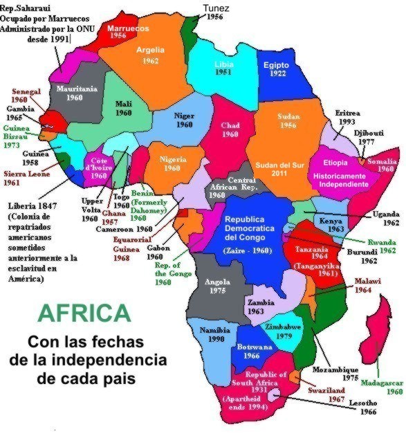 Mapa Division Politica Africa